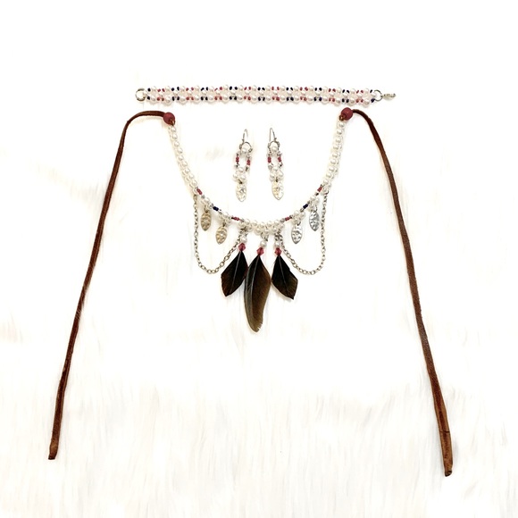 💎💎Beaded Necklace , Earrings And Bracelet Set - Picture 3 of 5